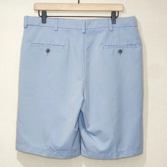 Hagar Men's Flat Front Cool 18 Pro‎ Golf Shorts Size 36 Blue Expandable Waist - Picture 5 of 8